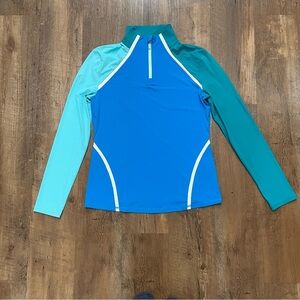 G/FORE Colour Block Silky Tech Quarter Zip Golf Pullover Women’s Small